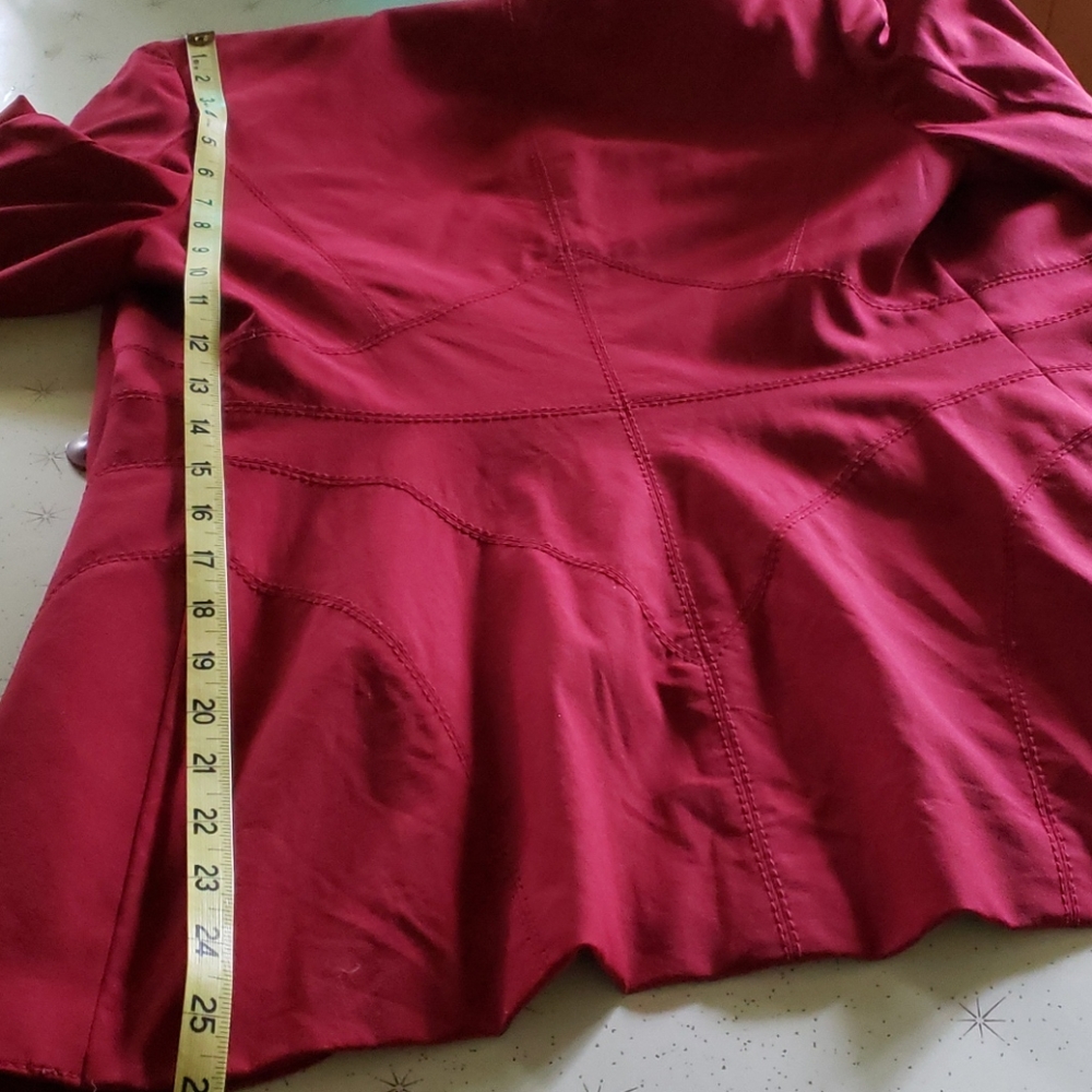 Wool Classiques Entier Red Power Suit Size 4 - image 8